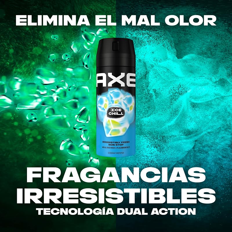 Desodorante en Aerosol para Hombre Bodyspray Ice Chill 150ml - Pack de 6