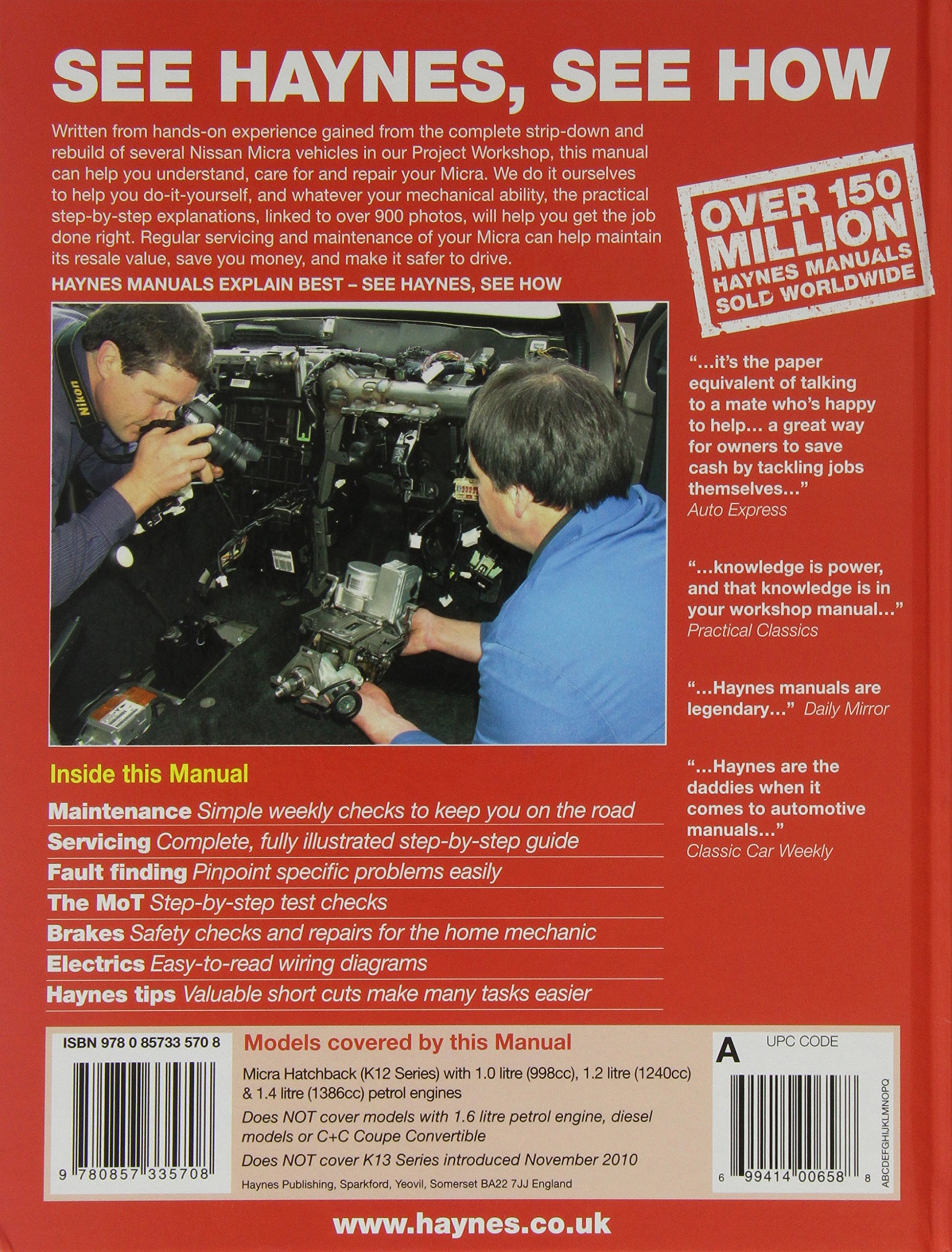 Nissan Micra Service and Repair Manual (Haynes Service and Repair Manuals):  Amazon.co.uk: M. R. Storey, A. K. Legg: 9780857335708: Books