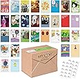 Recycled Paper Greetings 30-Count Funny All Occasion Card Assortment with Envelopes, Seals, and Storage Box by Hey Look!