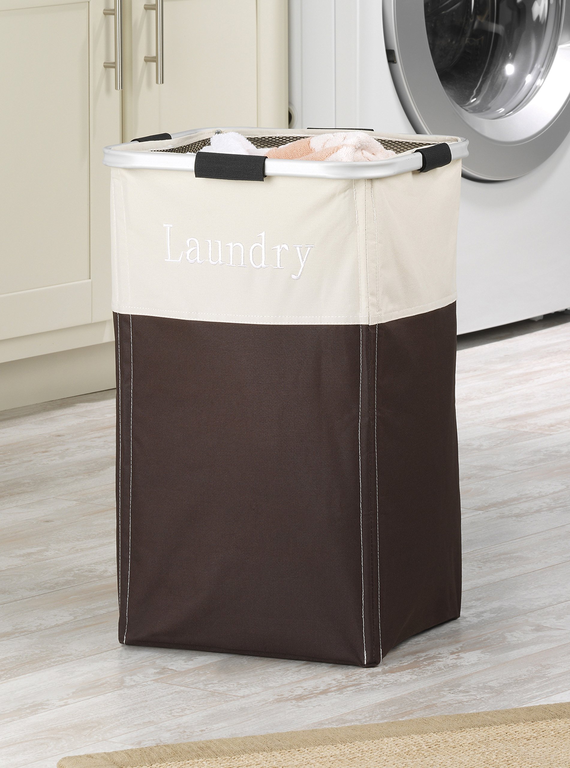 Whitmor Easy Care Laundry Hamper Espresso LAVORIST