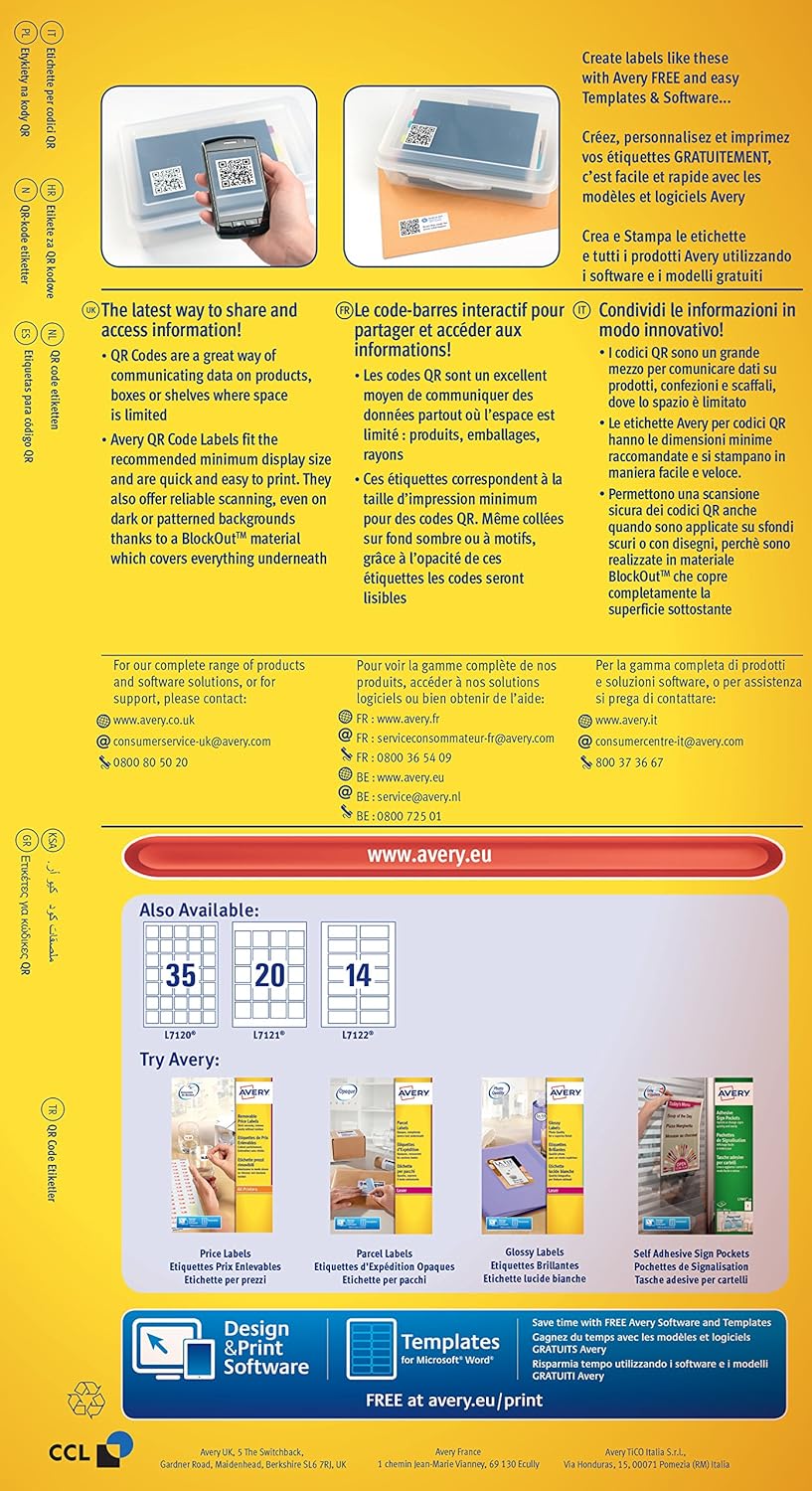 avery qr code labels