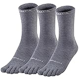 OrrinSports Toe Socks Liner Crew Socks for Men
