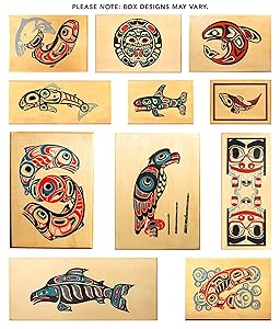 Alaska Smokehouse Smoked Salmon Fillet in Wood Gift Box 16 oz., Assorted Designs