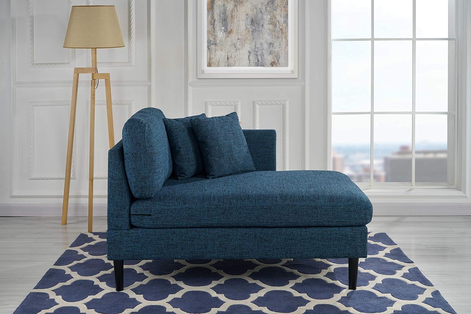 Best navy velvet chaise lounge for living room