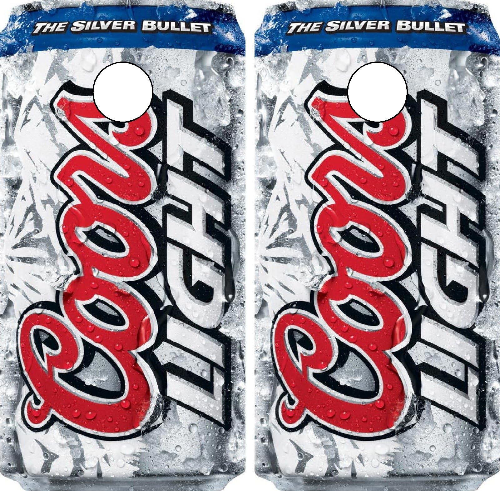 C268 Coors Light Cornhole WRAP Wraps Laminated Board Boards Decal Set Decals Vinyl Sticker Stickers Bean Bag Game Vinyl Graphic Tint Image