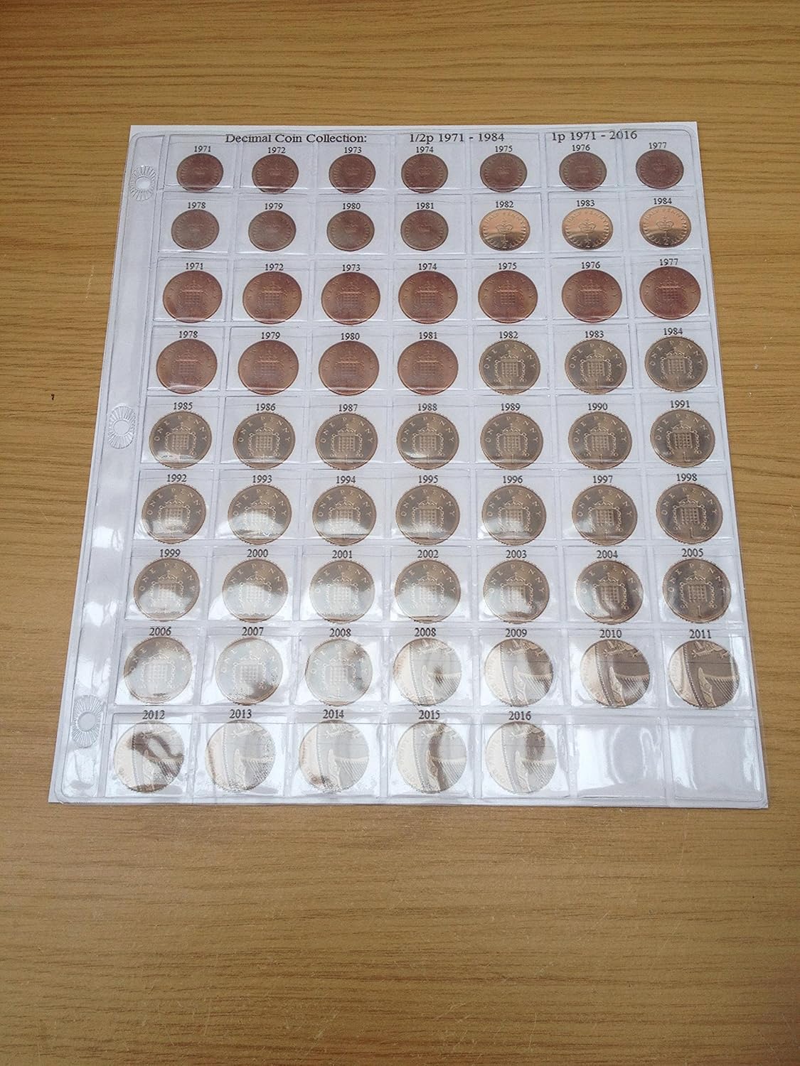 Coin Album Pages for Decimal 1/2p and 1p Coin Collections Amazon.co.uk