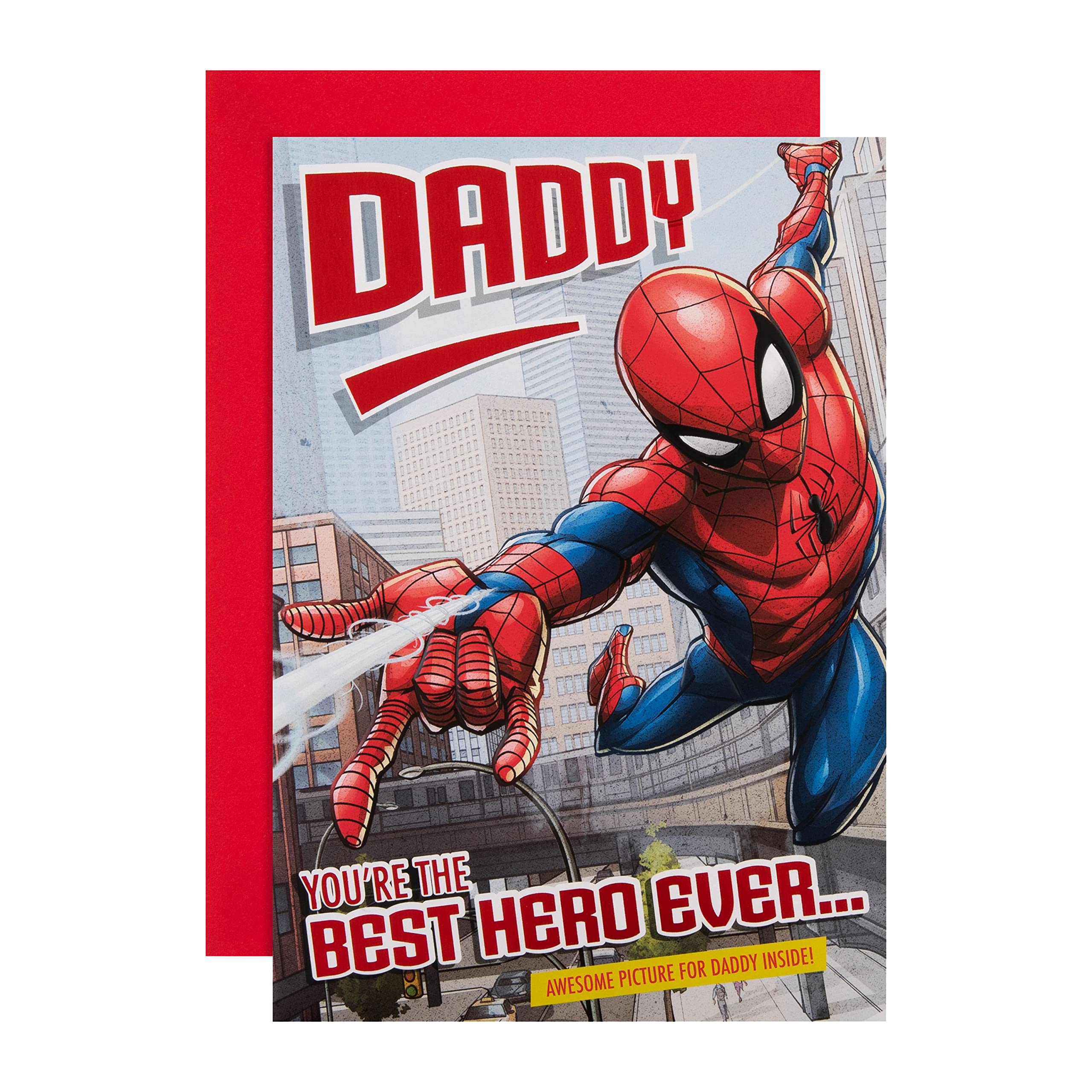 Hallmark Birthday Card for Daddy - Marvel Spider-Man Design