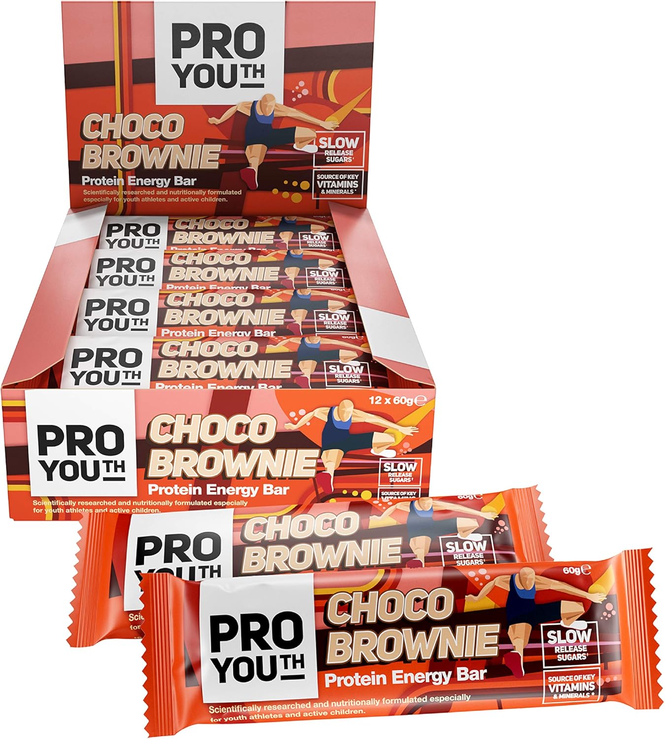 ProYouth Energy Bar with Protein Healthy Snack Bar for Kids & Adults