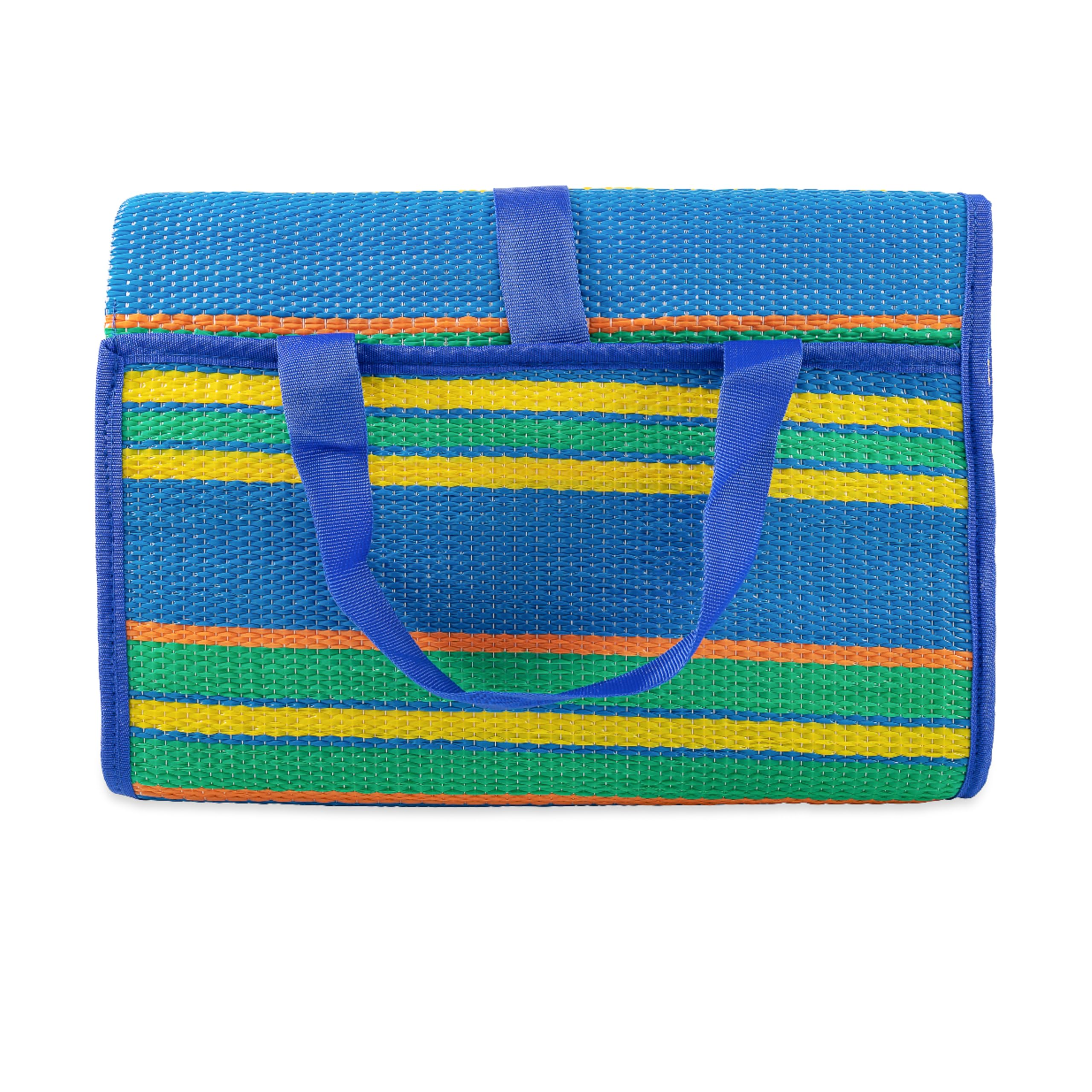 Photo 1 of Camco Handy Mat with Strap - Perfect for Picnics, Beaches, RV and Outings - Blue/Green - 60" x 78" (42806)