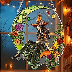 Halloween Faux Stained Glass Ghost Ornaments