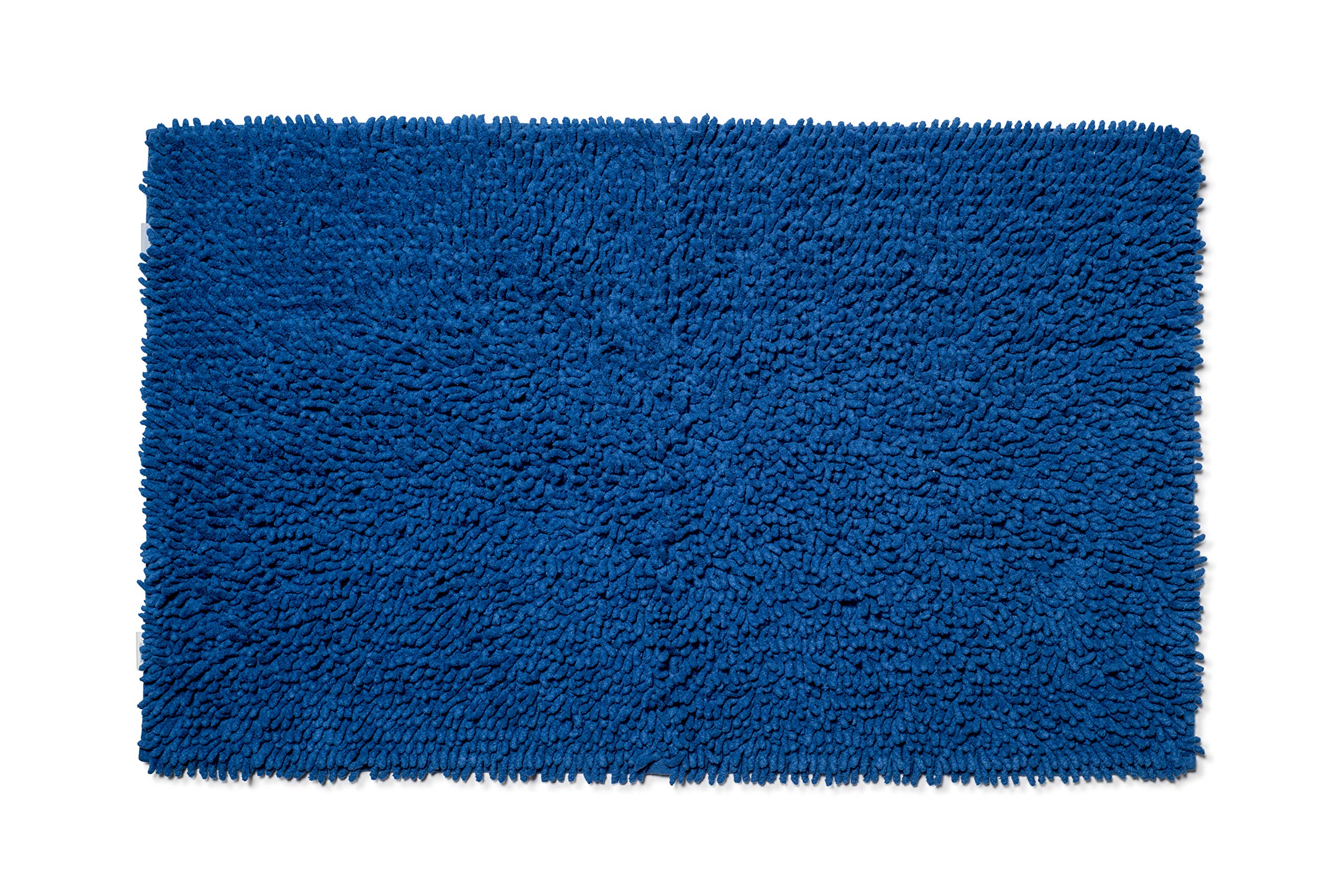 Croydex Blue Cotton Bathroom Mat with Slip-Resistant Backing