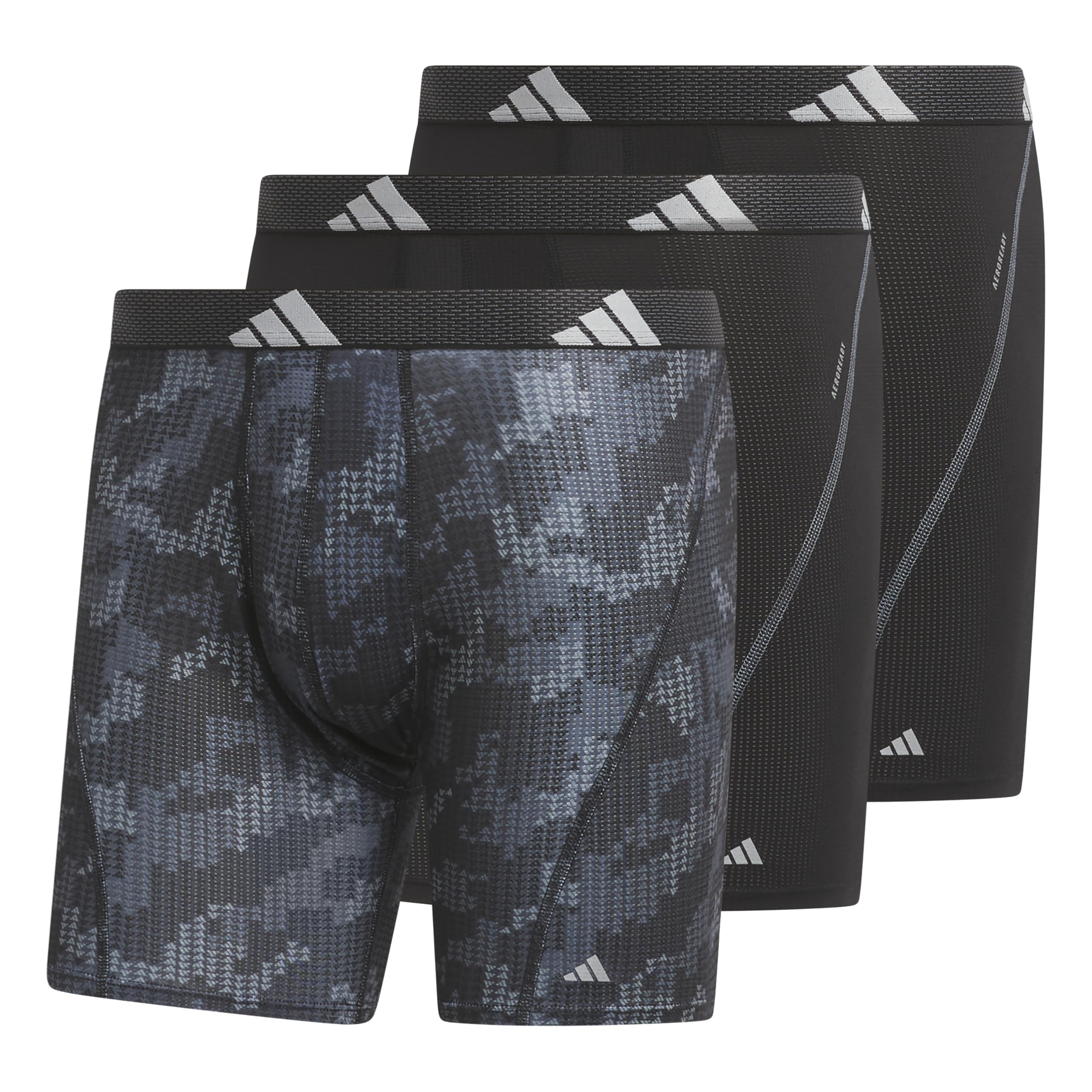 adidas Men's Performance Athletic Mesh Boxer Brief Underwear 3-Pack, Moisture Wicking, Sport Comfort Image
