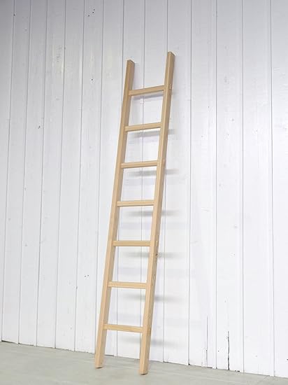 Amazon Co Jp 強度 耐久 安定性抜群 桧製梯子 はしご ７段 2 38ｍ 無垢 木製 ハシゴ ラダー ホーム キッチン