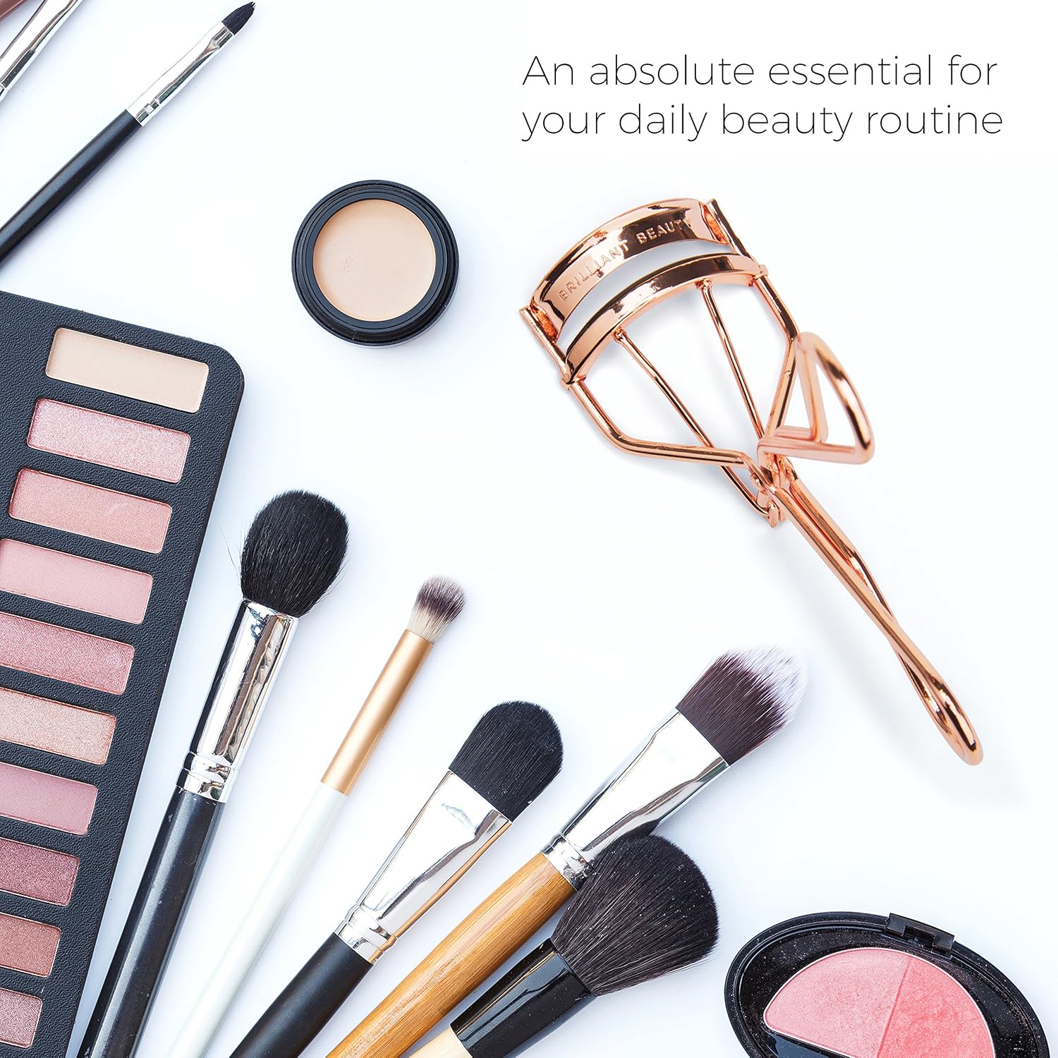 Brilliant Beauty Eyelash Curler - Award Winning - With Satin Bag & Refill Pads - No Pinching, Just Dramatically Curled Eyelashes & Lash Line in Seconds. Get Gorgeous Eye Lashes Now! : Beauty