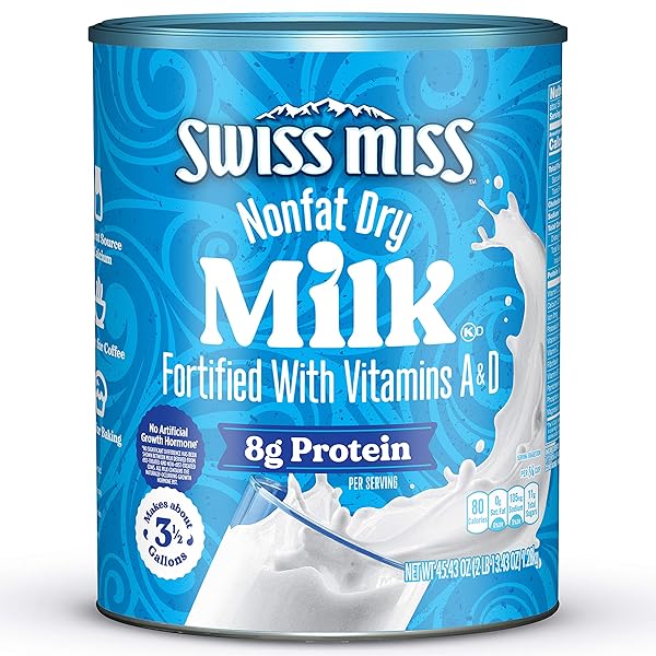 SWISS MISS SHELF STABLE NONFAT DRY POWDERED MILK,...