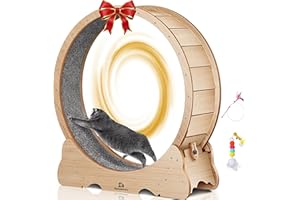 Naviconvex Cat Wheel, 46" XL Large Cat Treadmill for Indoor Pets, Cats Exercise Running Wheel with Detachable Carpet, Quiet a