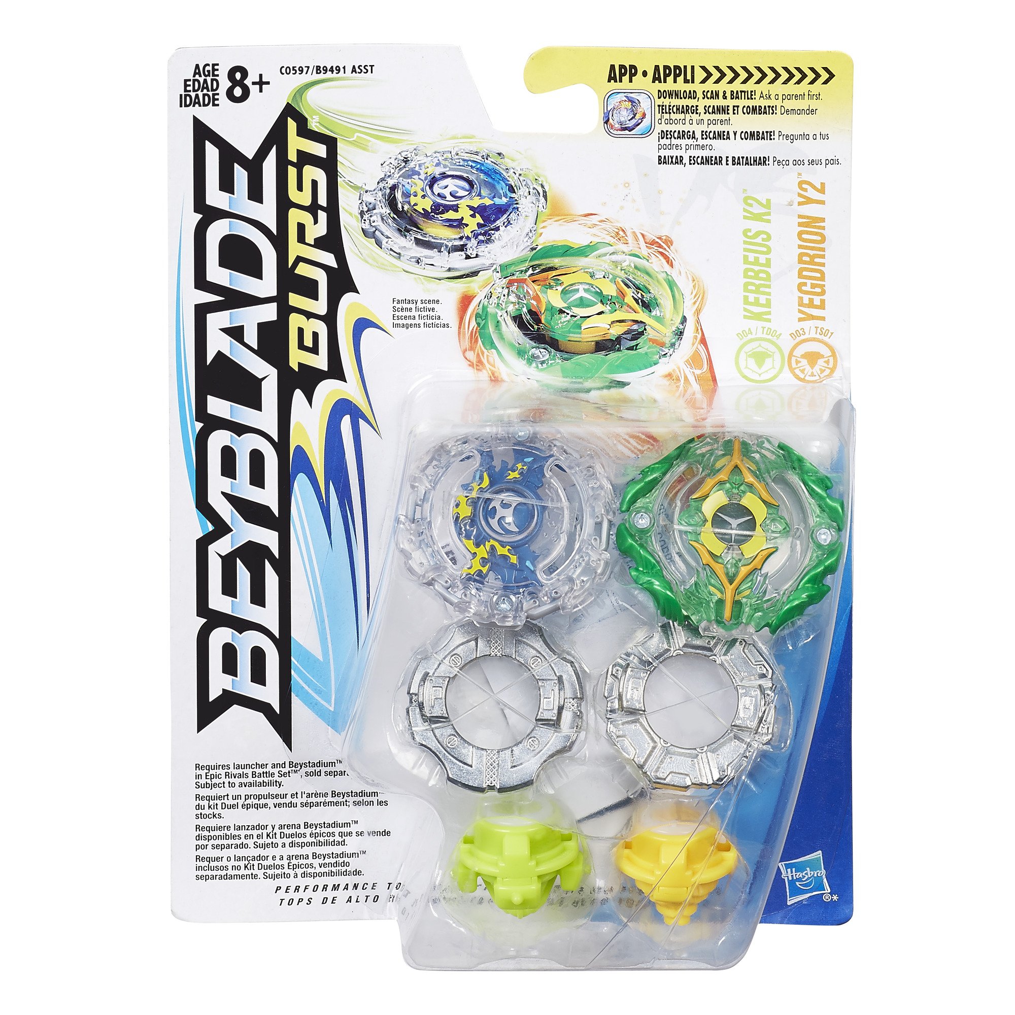 BEYBLADE Burst Dual Pack Kerbeus K2 & Yegdrion Y2