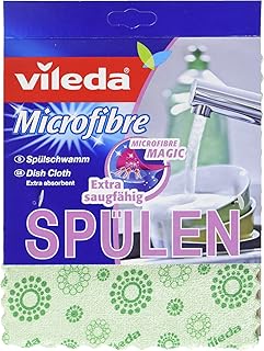 Vileda Microfaser Spülschwamm, besonders hohe Saugfähigkeit, 1 Farben und Muster
