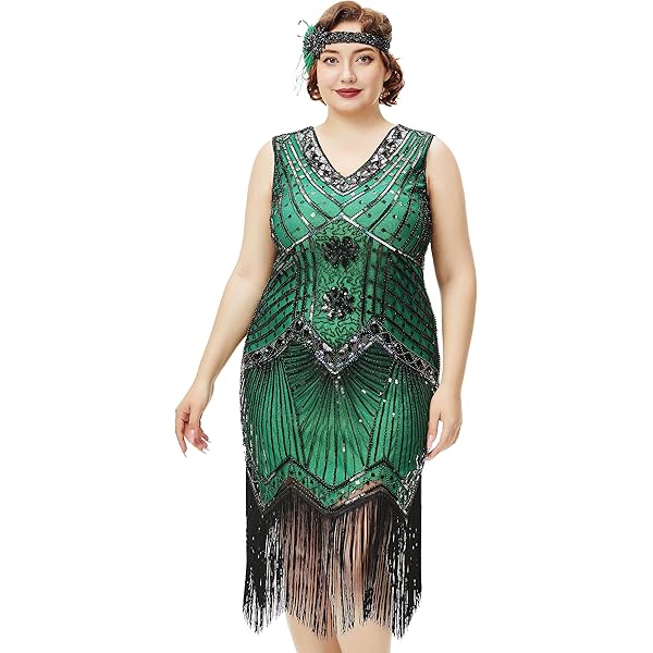 Amazon.com: BABEYOND Great Gatsby Dresses for Women Plus Size Cocktail Dress  1920s Flapper Costume for Women Black Silver : Clothing, Shoes & Jewelry