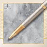 Parker IM Rollerball Pen Premium Warm Silver Fine Point Black Ink Gift Box view 4