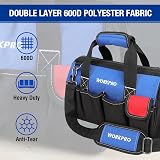 WORKPRO 14 Inch Tool Bag Organizer Waterproof with 13 Pockets view 6