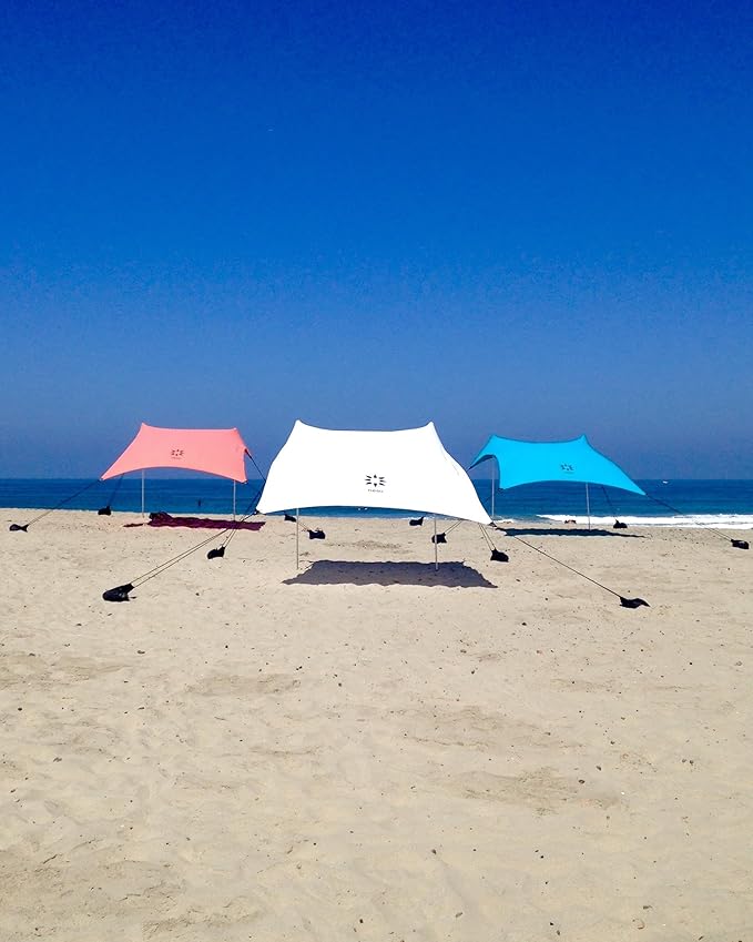 Neso Tents Beach Tent with Sand Anchor, Portable Canopy Sunshade 7' x