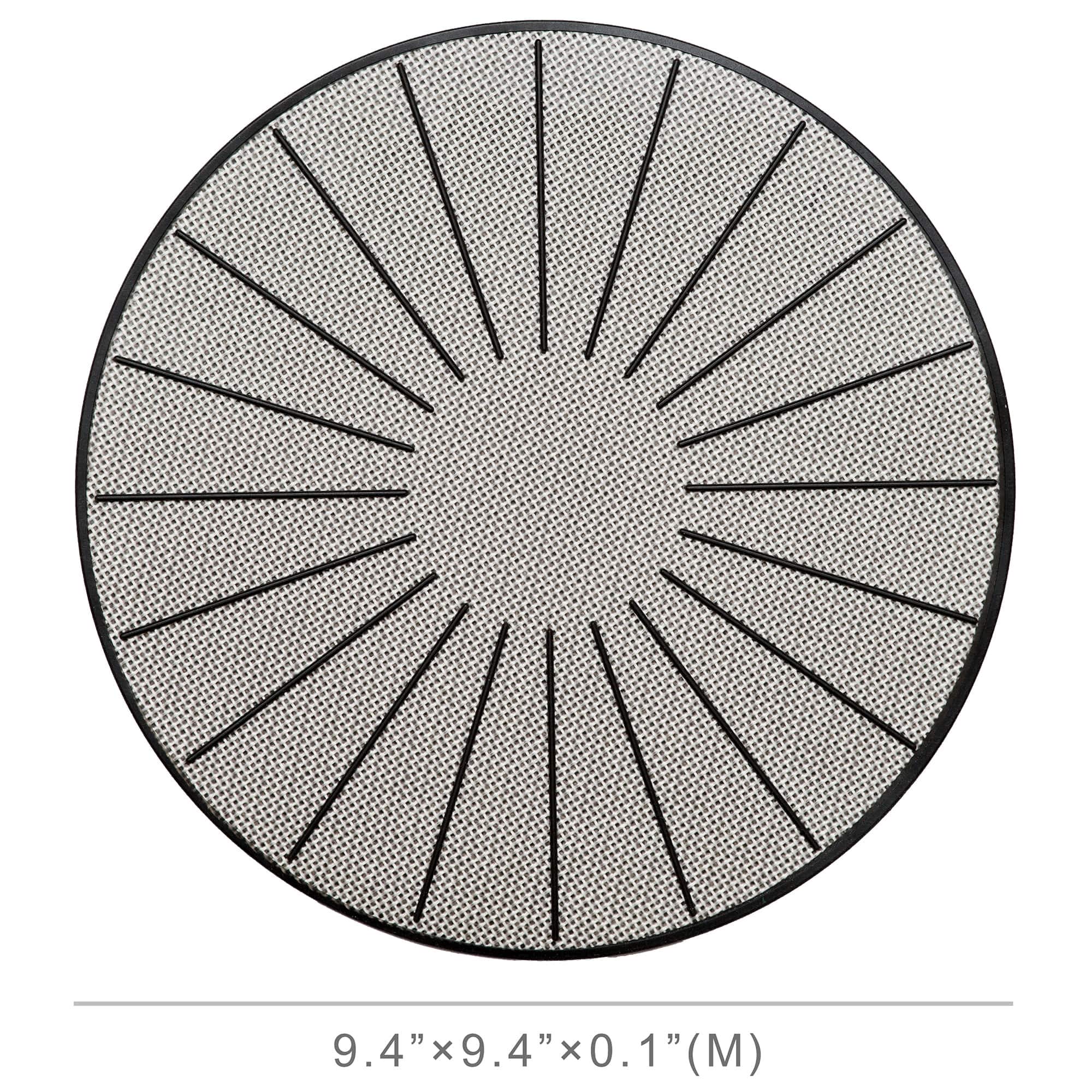 Lazy K Induction Cooktop Mat - Silicone Fiberglass Scratch Protector - for Magnetic Stove - Non Slip Pads to Prevent Pots from Sliding During Cooking (9.4 inches)