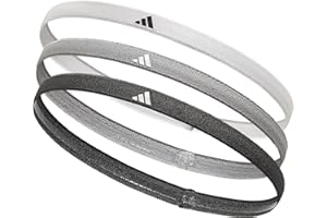 Adidas Hairbands - Non-Slip Workout Headbands for Women and Men, Lycra Construction, Pack of 3, One-Size-Fits-All, for Fitnes
