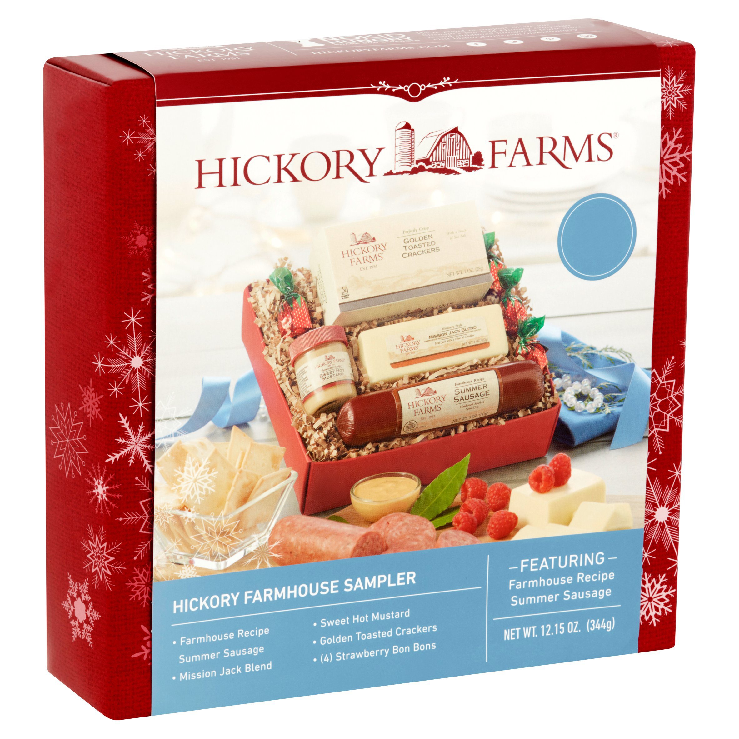 Hickory Farms Christmas And Holiday 4Piece Farmhouse Sausage & Cheese