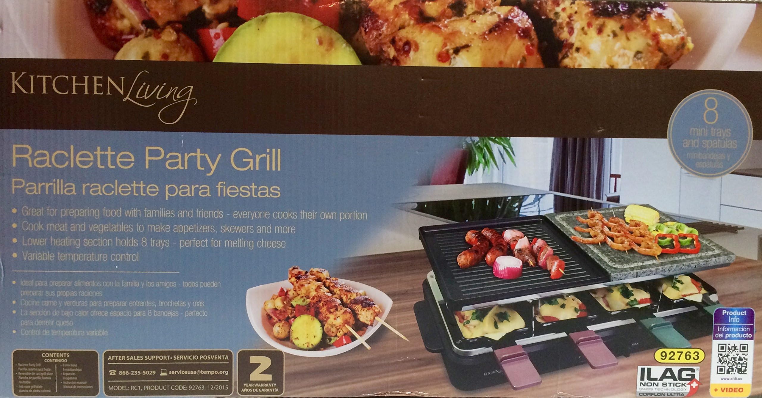 Raclette Party Grill! Cook Veggies, Meats, Melt Cheese on This Swiss-style Grill! Entertain with Flair! Or Use for Day-to-day Meal Preparation.