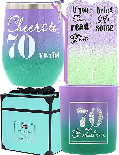 Amazon Com 70th Birthday Gift Woman 70th Birthday 70 Birthday Gifts Woman 70th Birthday 70th Birthday Decorations For Women 70 Year Old Gifts For Women 70th Birthday Gifts For Woman 70th Birthday Gifts For Mom Kitchen Dining