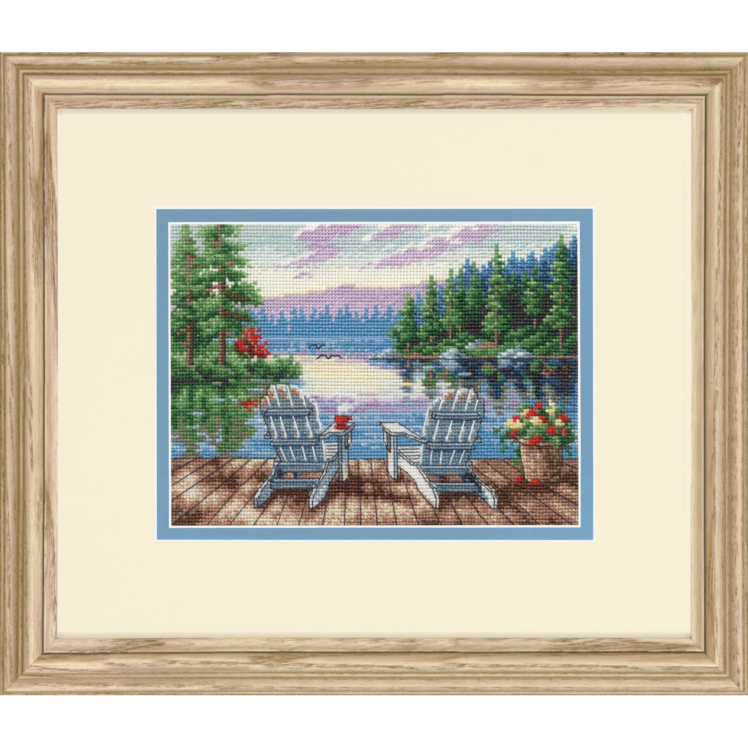 Dimensions 70-65231 Petite Gold Collection Lakeside Morning Advanced Counted Cross Stitch Kit, 7