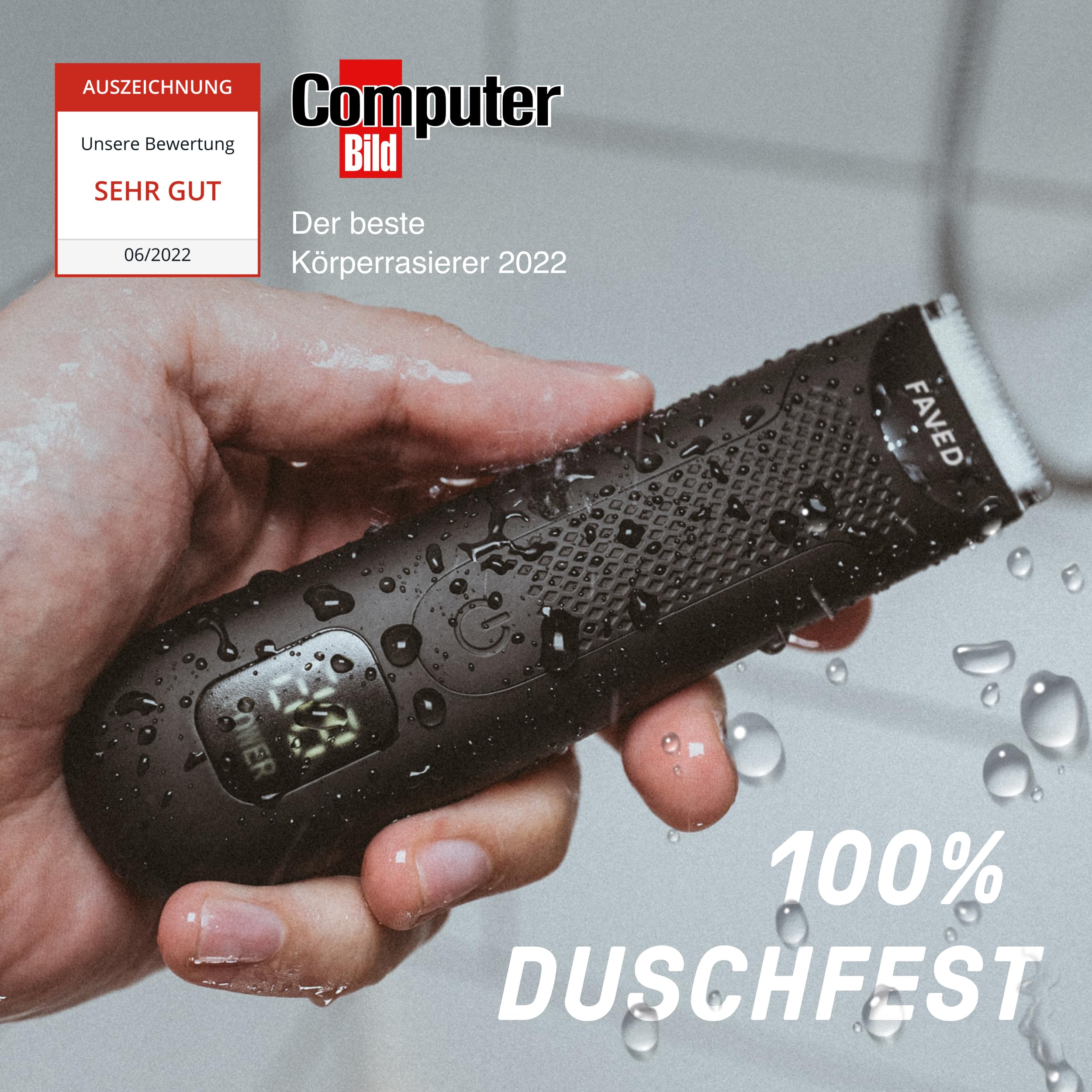 The Bodygroomer – Intimrasierer & Körperrasierer, duschfest, 90 Min. Laufzeit, LED-Leuchte, Ladestation – Body-Trimmer für den Intimbereich & Körper für Männer Mann Herren von Groomed Rooster 3