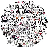 50Pcs Funny Animal Skull Stickers, Waterproof Vinyl Graffiti Stickers Pack for Laptop, Skateboard, Kindle, Journal, Scrapbooking, Water Bottle, Cute Anime Decals