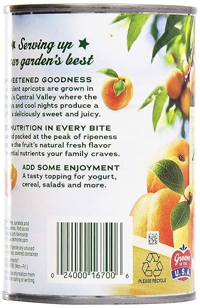 DEL MONTE APRICOT HALVES IN HEAVY SYRUP, 15.25 OZ