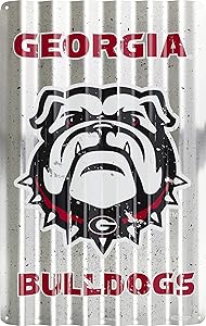 HangTime Georgia Bulldogs Corrugated Sign 12 x 18 Embossed