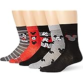 Disney mens Mickey Mouse 5 Pack Crew Socks