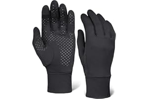 OutdoorEssentials Touch Screen Running Gloves - Cold Weather Black Gloves - Mens Winter Gloves, Gloves for Women Cold Weather