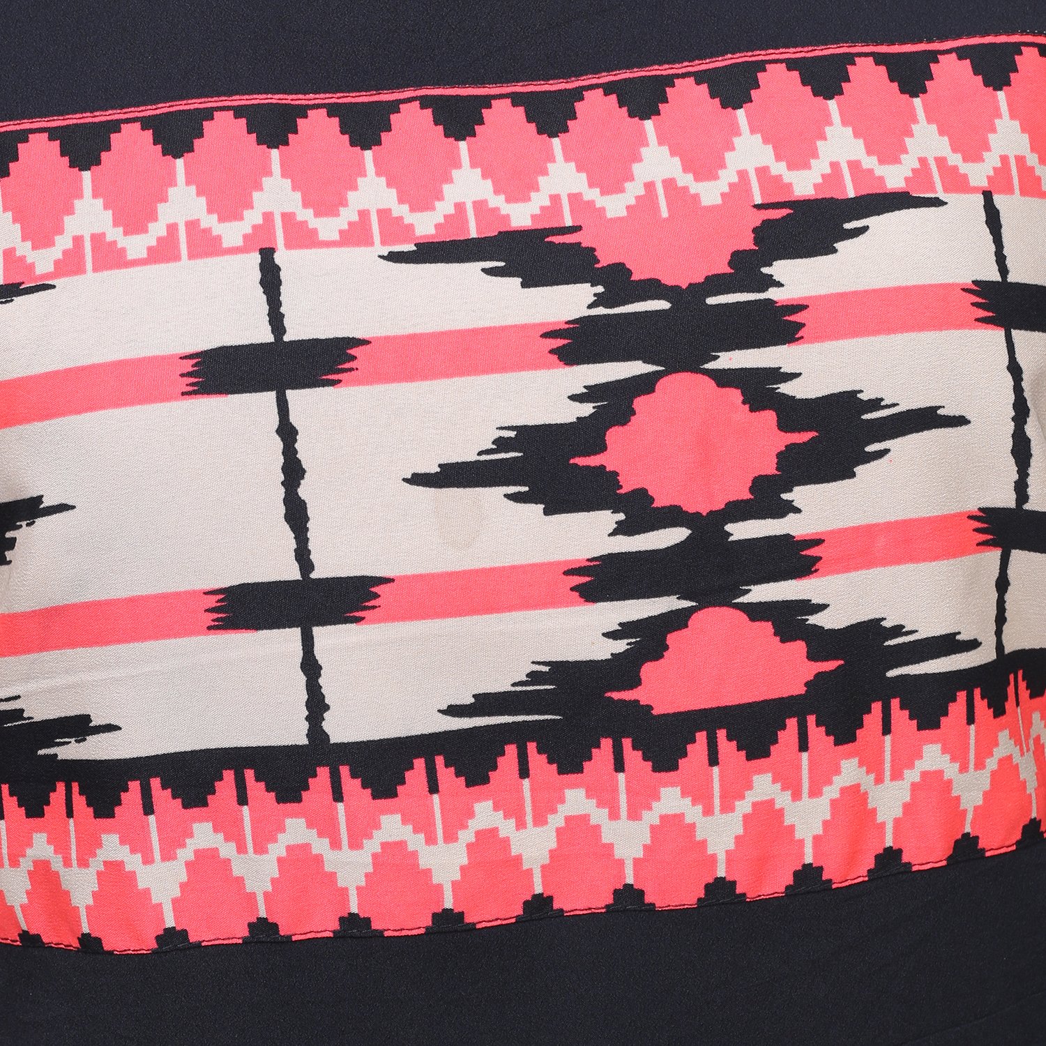 deewa women's printed top (black)