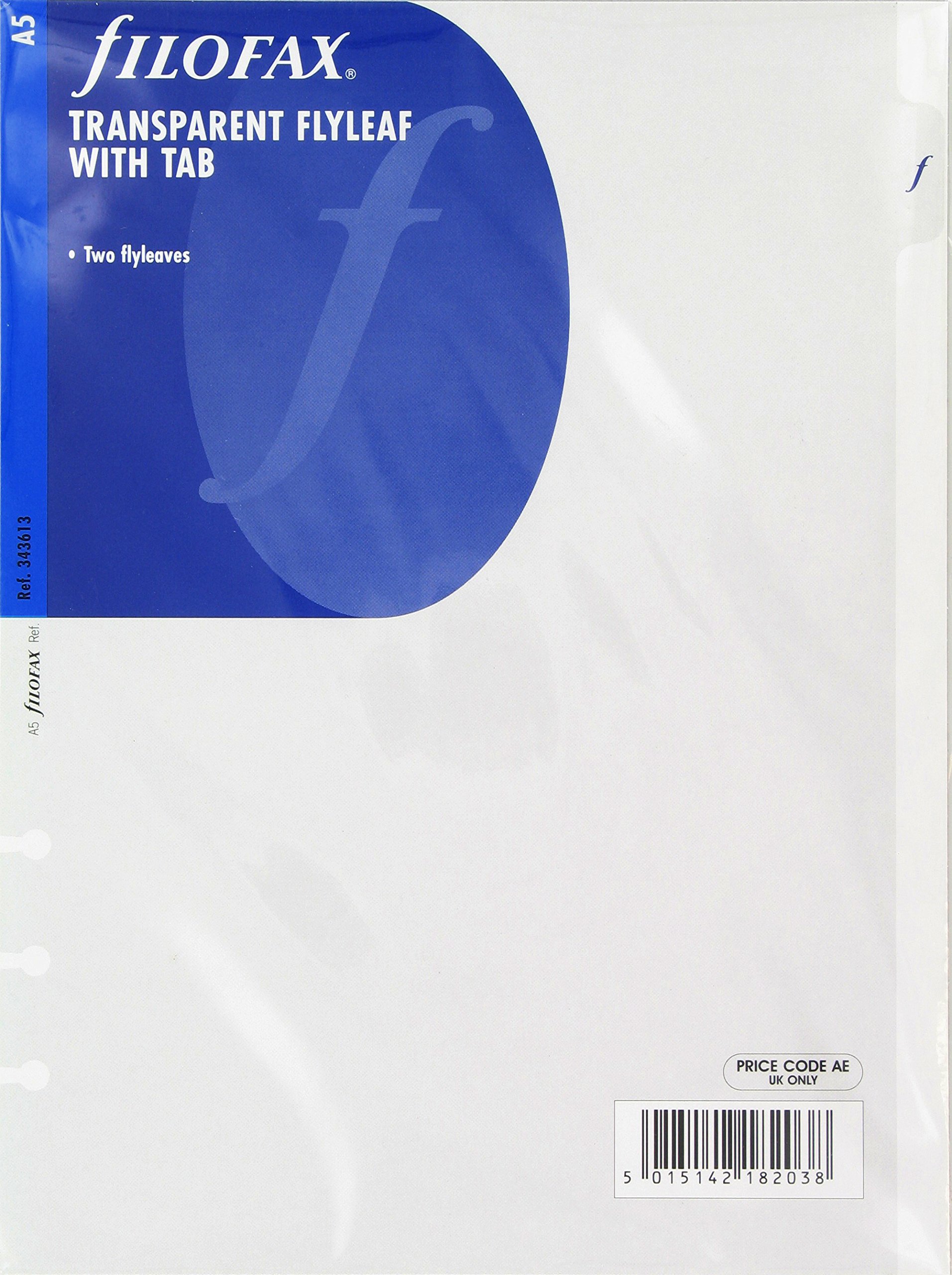 Filofax A5 Transparent Flyleaf with Tab