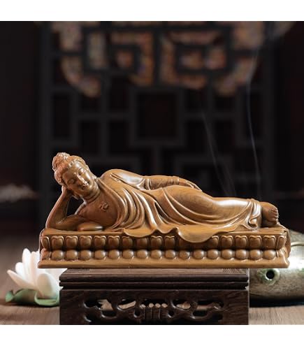 Amazon.com: DAISYCRAFTVN Wooden Nirvana Buddha Statue – Reclining