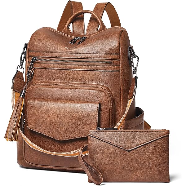 Amazon.com: Shrrie Backpack Purse for Women Fashion Leather  display picture 3