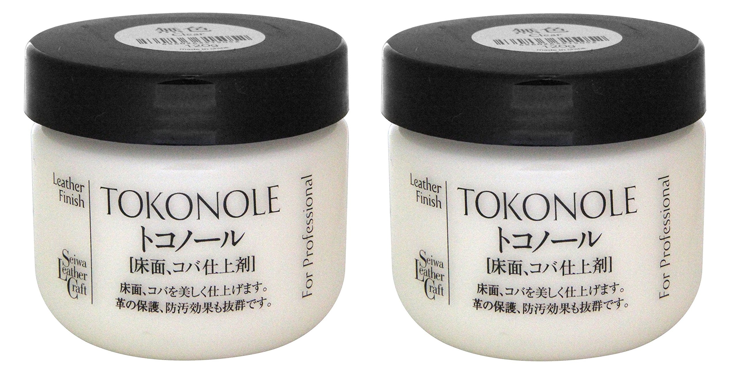 Seiwa Tokonole Leather Finish Burnishing Gum 120g Clear Leathercraft 2 Set