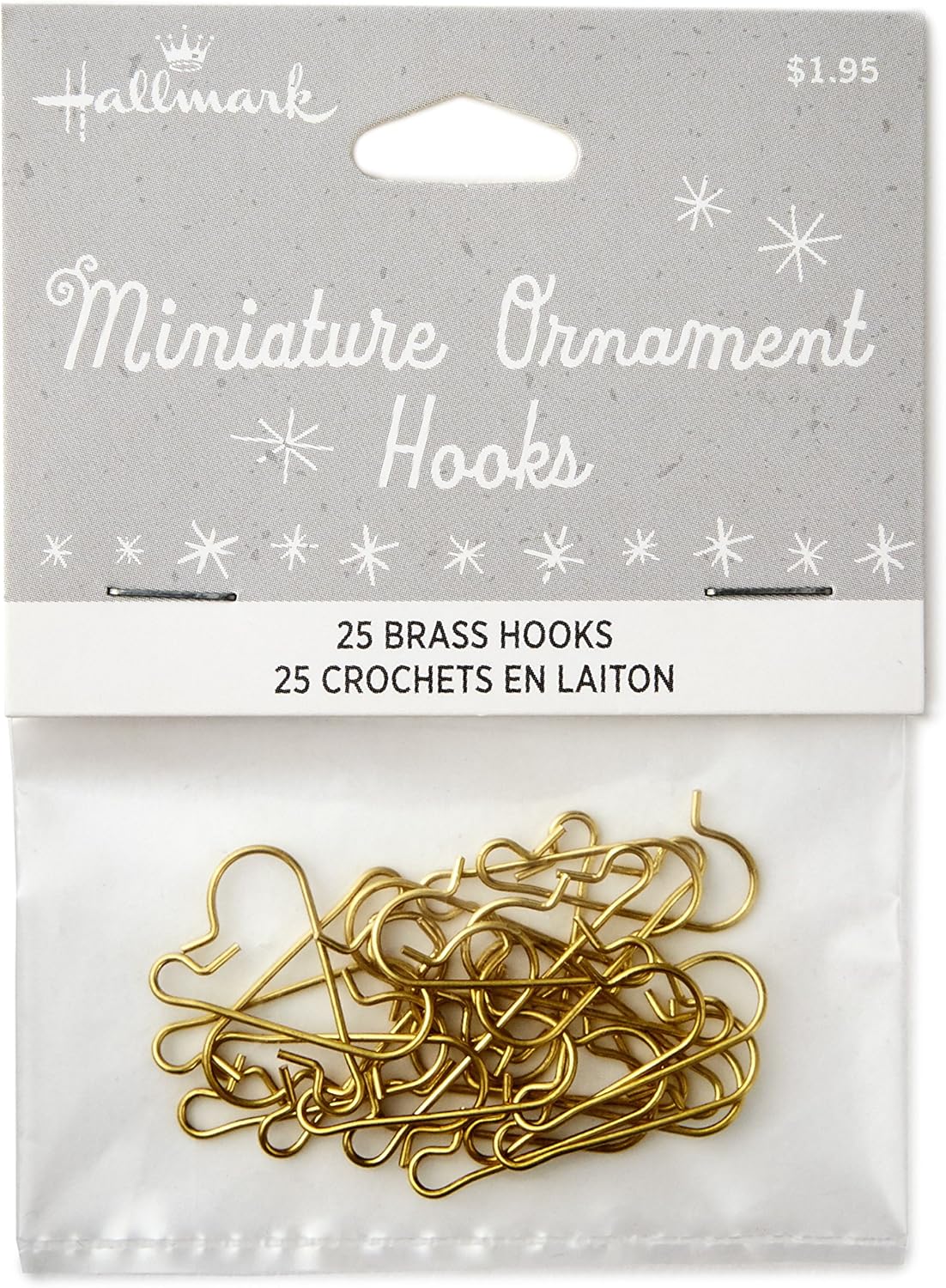 Hallmark Keepsake Miniature Christmas Ornament Hooks, Pack of 25
