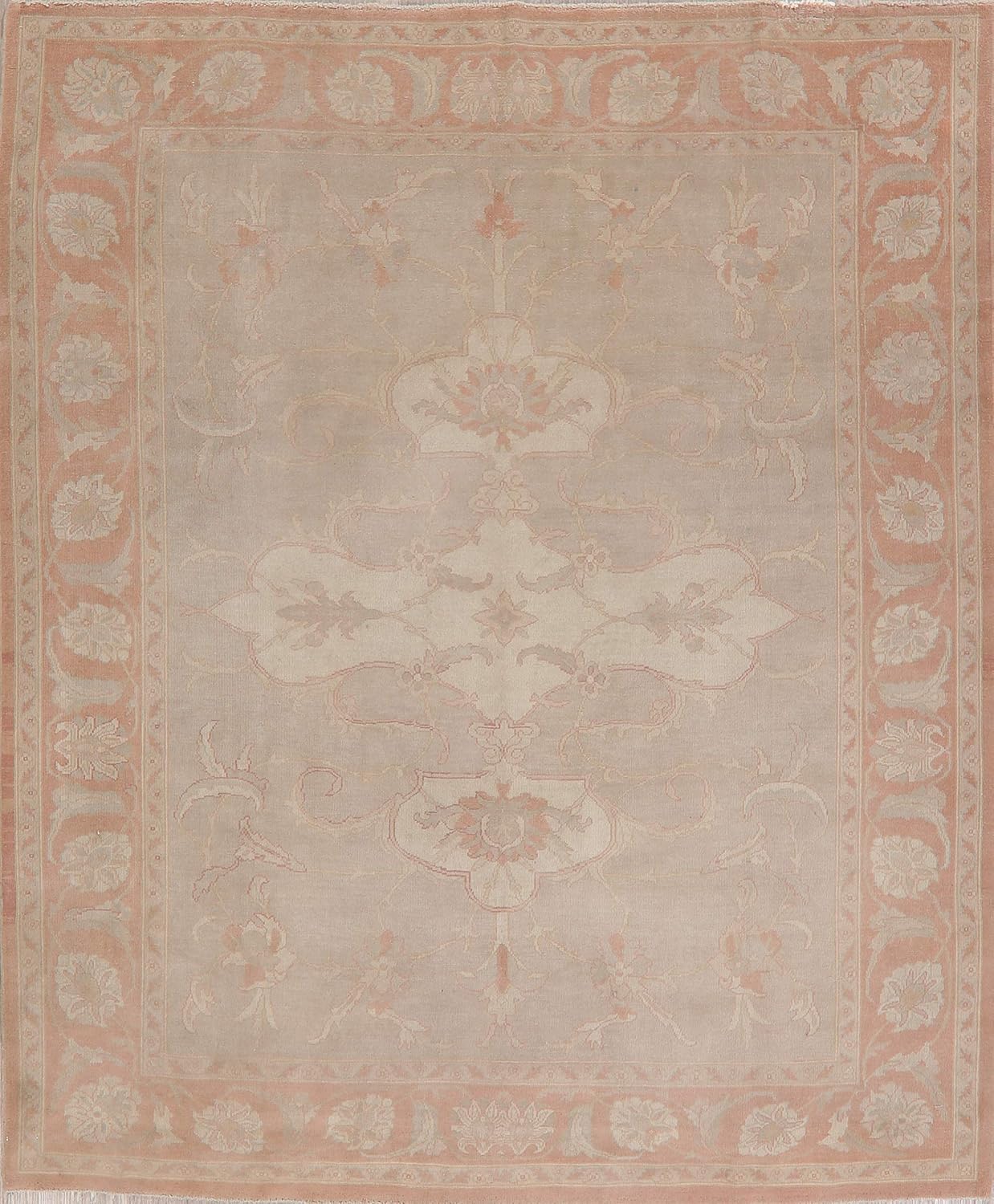 Amazon Com Antique Look Floral Vegetable Dye Handmade Oushak Turkish Area Rug Wool Oriental Living Room Carpet 8x9 7 8 X 8 11 Kitchen Dining