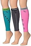 Ronnox Unisex 3-Pairs Graduated Calf Compression