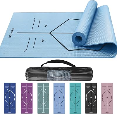 PROIRON Yoga Mat Alignment Lines Carry Bag 173 x 61 cm Dark Green