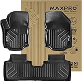 MAXPRO Floor Liner Compatible with GMC Terrain (2019-2024). Custom-fit, Heavy-Duty, All-Weather mats. Waterproof for Tough Conditions. 1st and 2nd Row Custom Floor Mats.