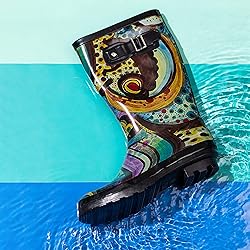 NORTY Waterproof Rain Boots for Women Size 6, Mid