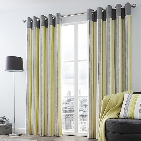 Fusion Rydell 100 Cotton Ready Made Lined Eyelet Curtains